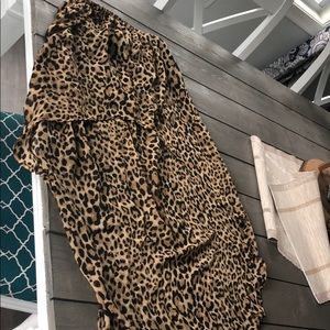 H&M hi low skirt cheetah print